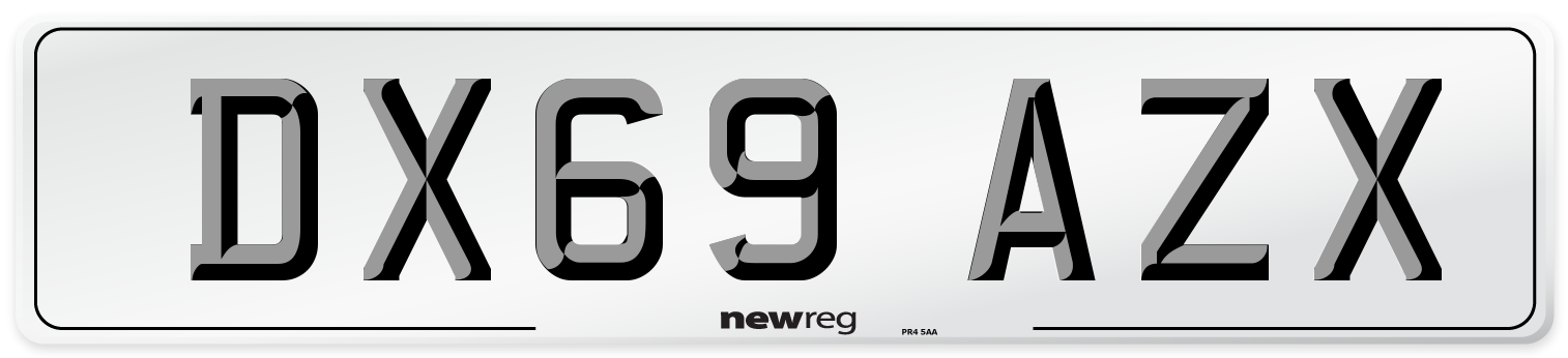 DX69 AZX Number Plate from New Reg
